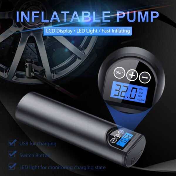 12V 150PSI Rechargeable Air Pump Tire Inflator Cordless Portable Compressor Digital
