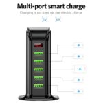 USLION 5 Port USB Charger HUB LED Display Multi USB Charging Station Dock Universal