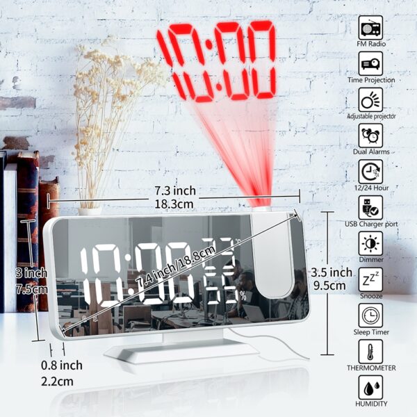 FM Radio LED Digital Smart Alarm Clock Watch Table Electronic Desktop Clocks USB