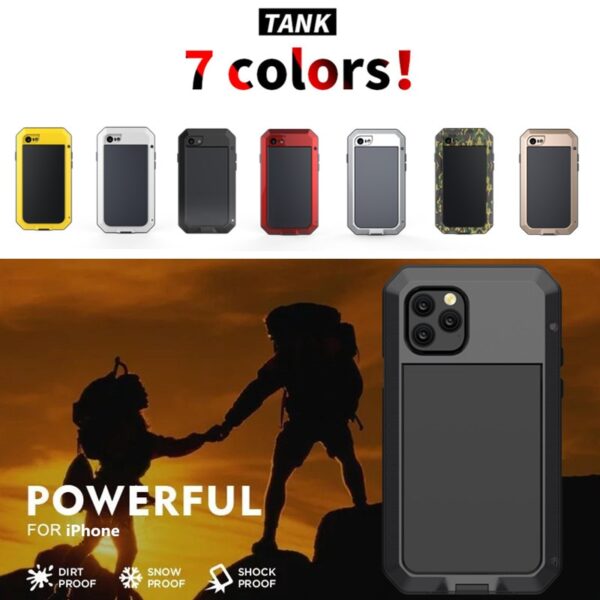 Heavy Duty Protection Armor Metal Aluminum phone Case for iPhone All Shockproof Cover