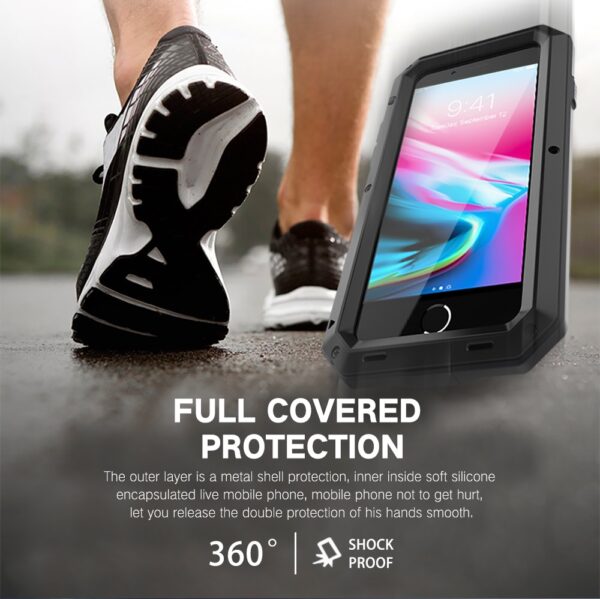 Heavy Duty Protection Armor Metal Aluminum phone Case for iPhone All Shockproof Cover