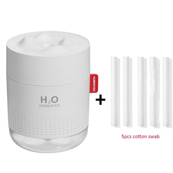 White Snow Mountain Humidifier 500ML Ultrasonic USB Aroma Air Diffuser Soothing Light