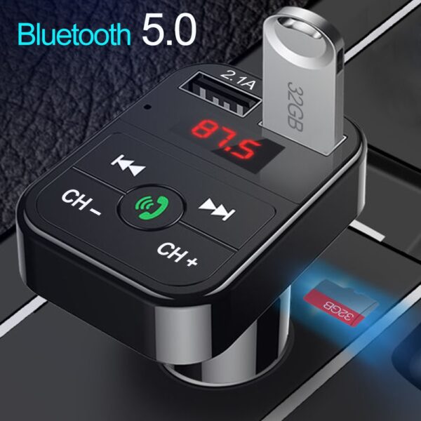 FM Transmitter and Car Phone Charger Bluetooth 5.0