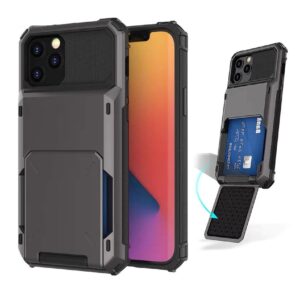 Flip Card Holder Armor Acrylic Phone Case for iPhone