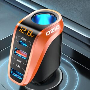 Car Charger 90W LED Display For Phone