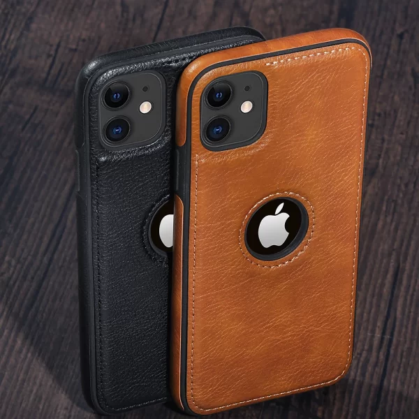 Solid Color PU Leather Case For iPhone