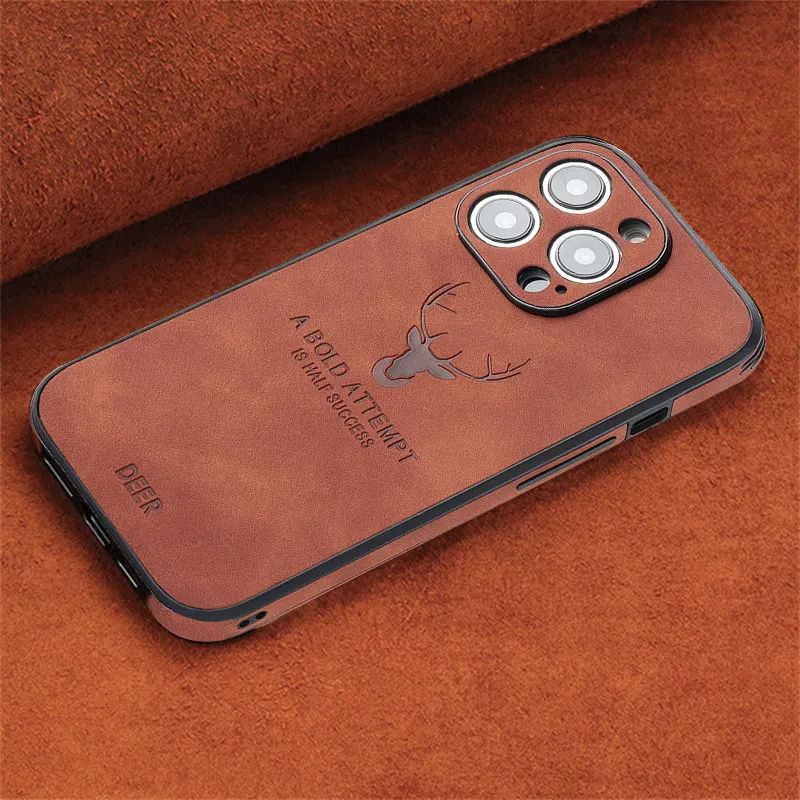 New Deer Leather For Magsafe iPhone Case