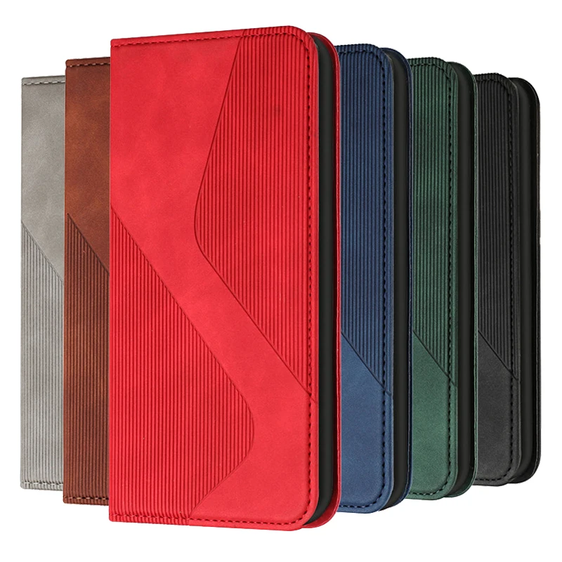 Magnetic Leather Book Samsung Case