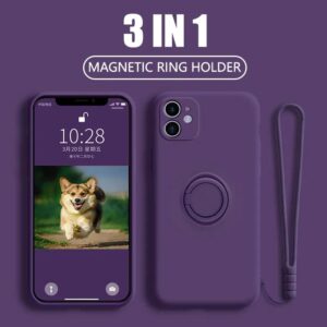 Silicone Magnetic Ring Holder iPhone Case