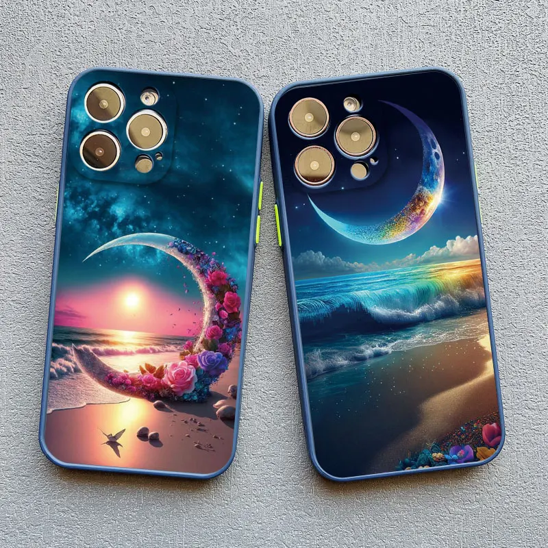 The Starry Night Art Aesthetic Beach iPhone Case