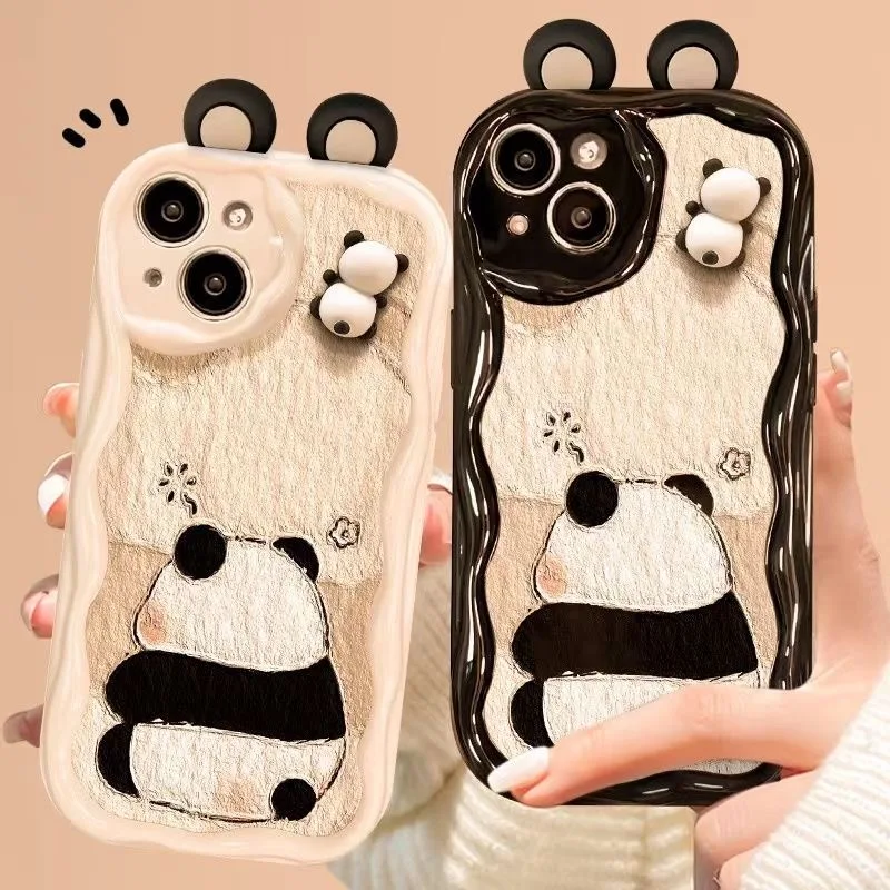 Funny Panda Toy Cartoon Ear Wave  iPhone Case